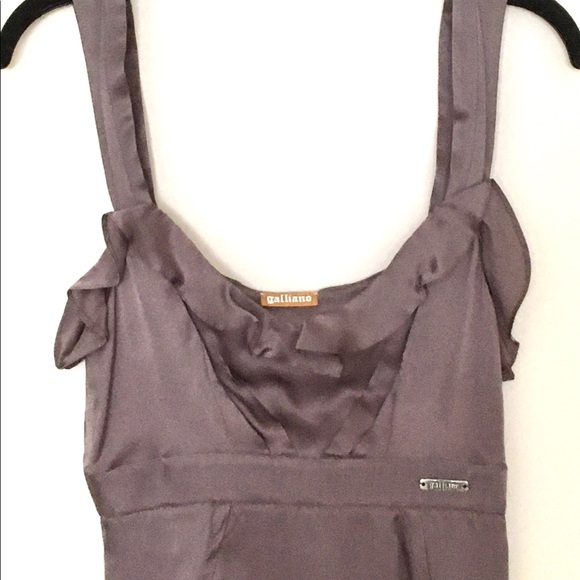 GALLIANO Silk Fit & Flare Dress - Picture 4 of 16